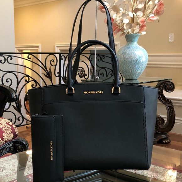 2pcs Michael Kors Emmy large handbag&wallet set - Picture 1 of 8